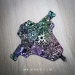 Matte Holographic Chrome Dia de los Muertos Pattern with Grey and Black - JM Graphics Mud Shield