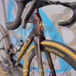 Glossy Chrome Gold Leaf Graphics with Carbon Grey Background - Specialized S-Works Tarmac SL8 2024 - Roval Rapide CLX 2021, CLX 2 II 2022
