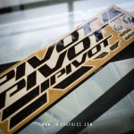 Pivot Firebird 29 2022 - Gloss metallic black with gold dots and gold background