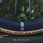 Glossy Chrome Graphics with carbon grey background - CADEX Ultra 50 Disc Tubeless 2023