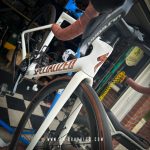 Printed Glossy Wood Graphics with Black Background - Specialized Tarmac SL7 2021