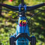 Pivot Shuttle AM 2023 - DT Swiss EB 1935 2020 - Fox 36 Performance 2021 - Fox Float X Performance EVOL 2022 - Gloss Gradient Yellow-Red-Magenta graphics with black background