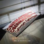 Lightweight Obermayer EVO 2022 - Printed gloss chrome red graphics with carbon grey background